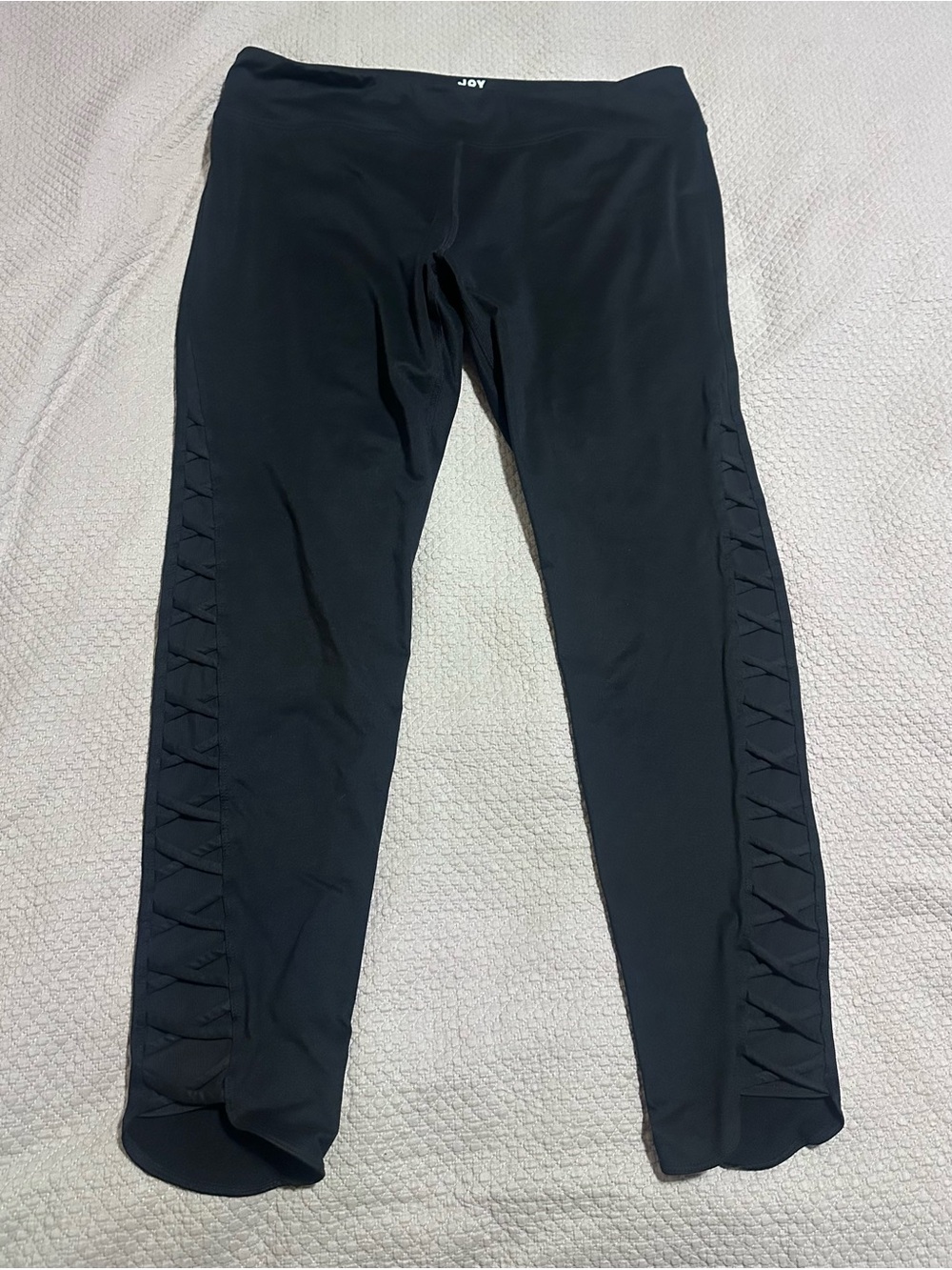 JOY LAB Black women’s XXL Performance Leggings with Side Lattice Detail